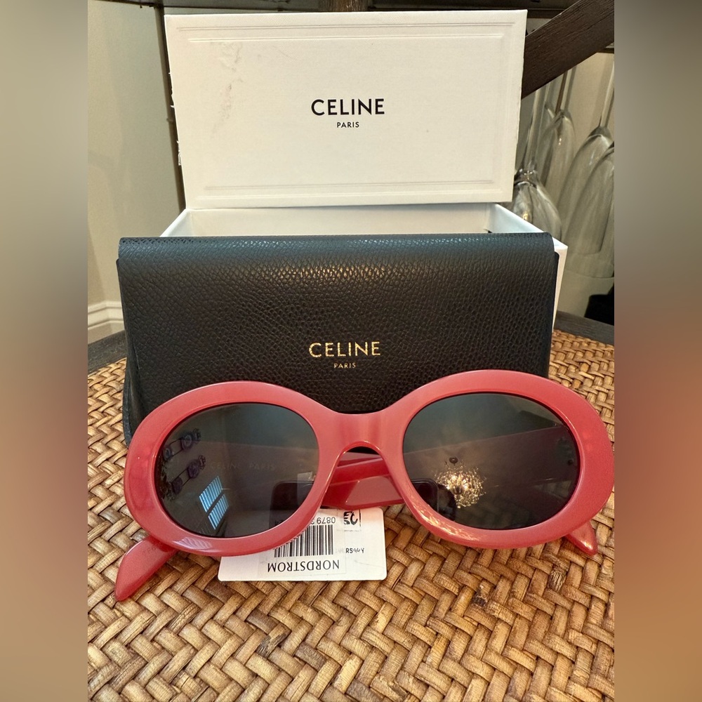 Celine Triomphe 52mm oval Sunglasses - Picture 2 of 9